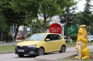 Фигури на лъвове красят таксиметровите стоянки в град Козлодуй