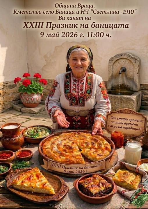 Кулинарни майстори ще се съревновават в  Празника на баницата