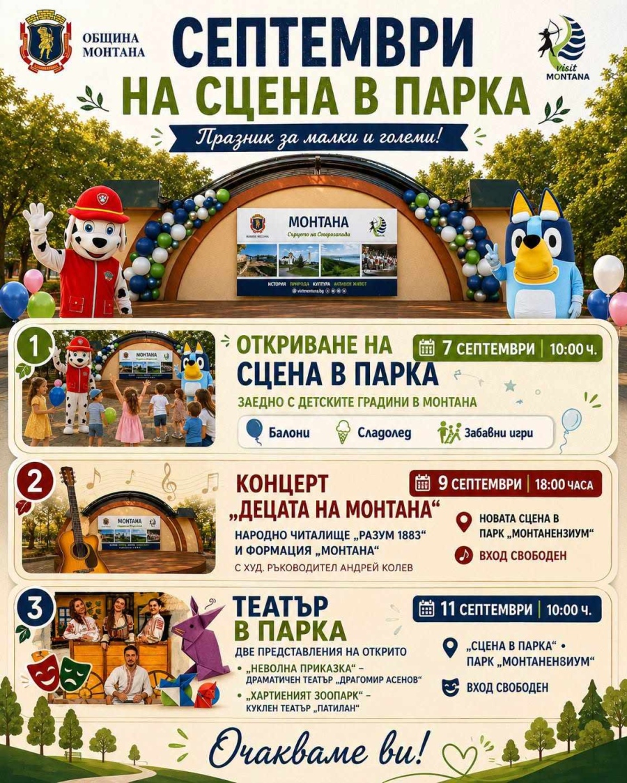Нова арт сцена отваря врати в Монтана с тридневна празнична програма за малки и големи