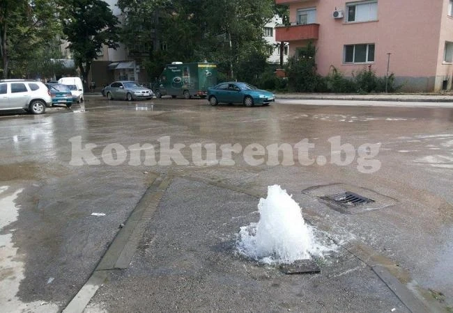 Вода блика в центъра на Враца, авария няма 