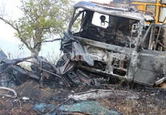 Мъж и жена изпепелени от взрив на пътя