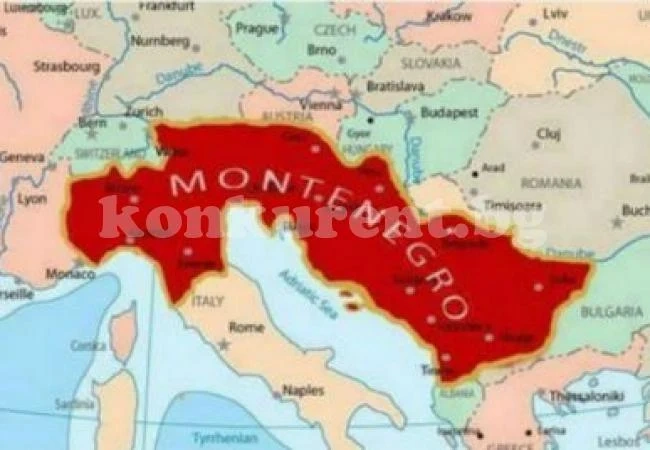 Карта на Велика Черна гора „глътна” половината Балкани