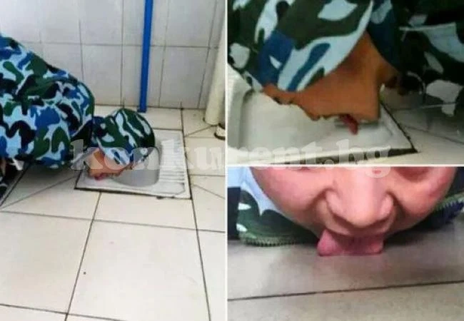 Новобранец облиза тоалетна, за да докаже, че е чиста