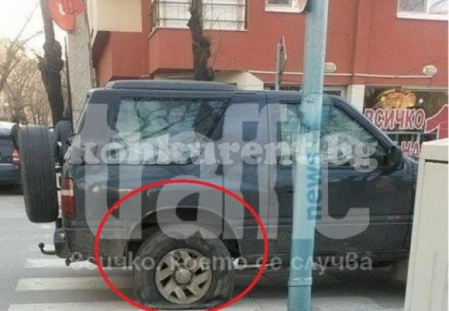 Отмъщение с нож в гумата за джип на \