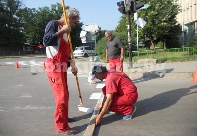Боядисват „зебрите” във Видин