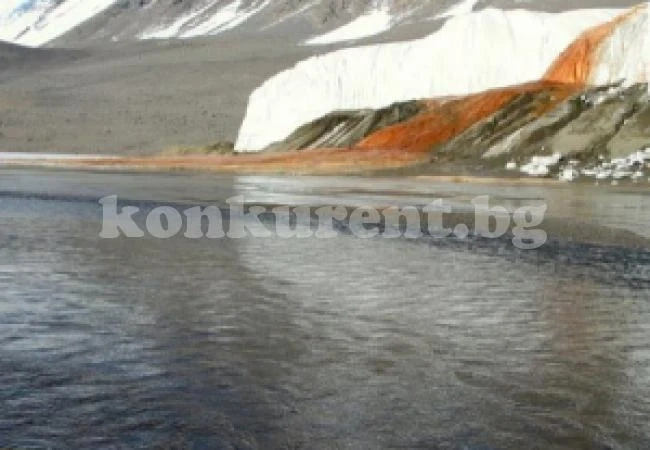 Уникален кървав водопад тече в Антарктида