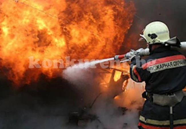 Горя камион в Струпец