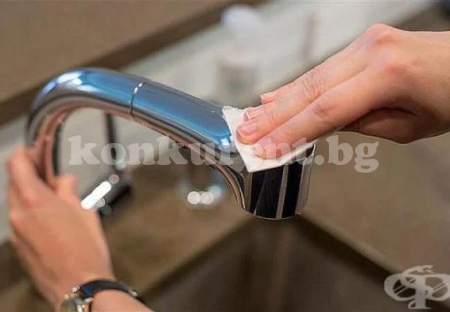 Почистете до блясък мивката с помощта на оризова хартия