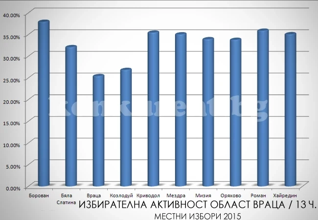 Борован гласува най-активно