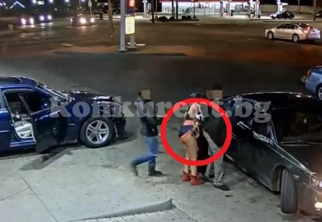 Брутална мацка извади патлак изпод полата си и се развихри на бензиностанция (ВИДЕО 18+)