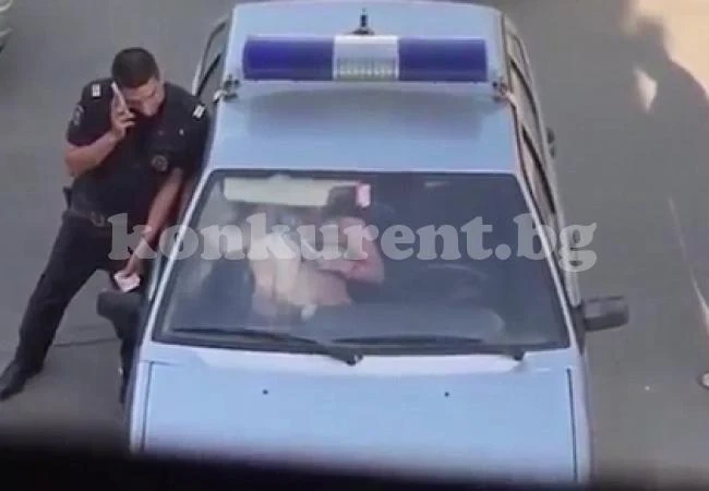 Пияна жена разби с боси крака стъклото на патрулка (СНИМКИ)