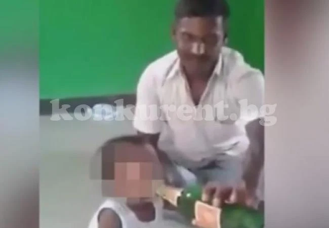 Скандално ВИДЕО: Родители насилват 10-месечно бебе да пие бира