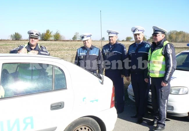 Български и румънски полицаи извършиха проверки на главен път Е-79, в района на Видин