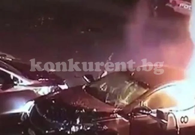 Мъж закла жена си, рани дъщеря си и взе на таран бензиностанция (ВИДЕО)