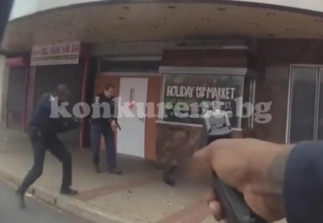 Ченгета застреляха мъж пред хранителен магазин (ВИДЕО 18+)