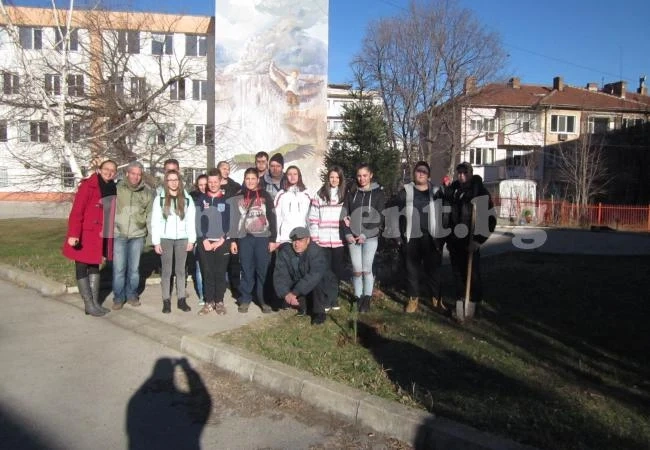 Деца от СУ „Отец Паисий“ засаждат 100 дръвчета