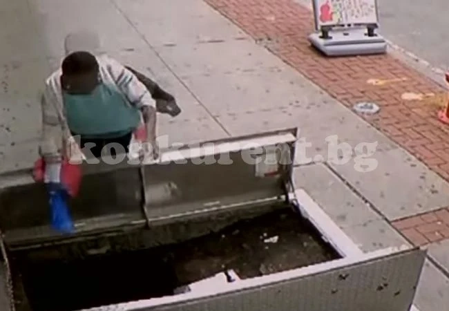 ШОКИРАЩО ВИДЕО: Пенсионерка оцеля след падане в двуметрова шахта