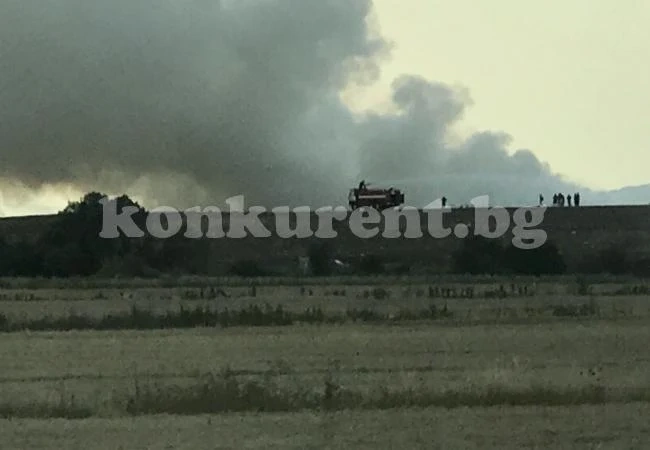 Голям пожар гори край Е79 СНИМКИ