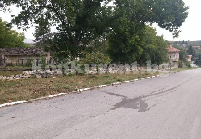 Шофьор помете каменната ограда на двете църкви в село Царевец