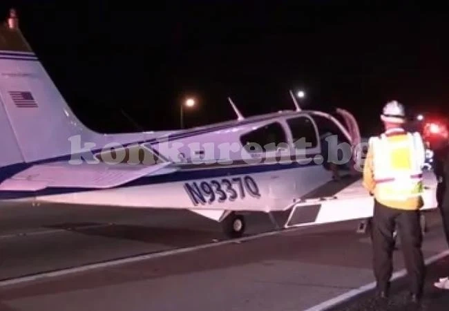(ВИДЕО) Самолет кацна аварийно на магистрала
