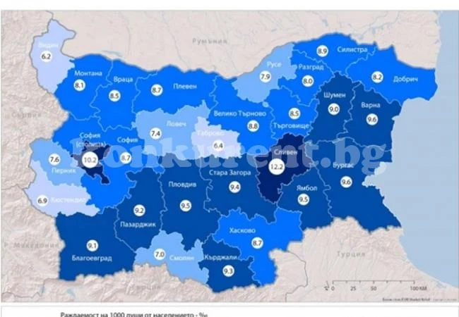 Само за 10 г. населението на България се е стопило с...
