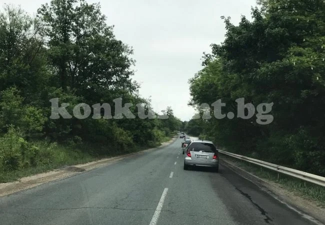 Колона от автомобили по Е79 СНИМКИ
