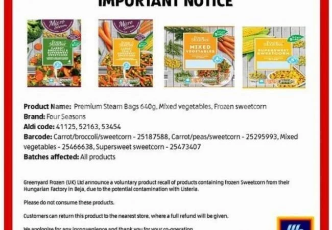 Замразени продукти в супермаркети заразени с опасна бактерия