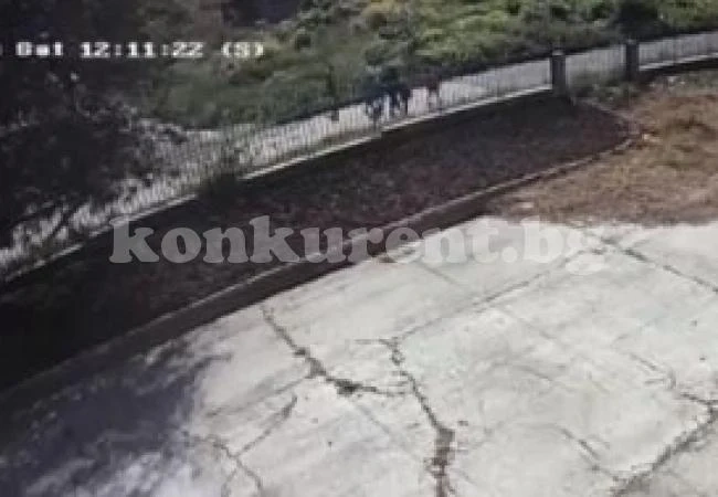 Вижте как мъж бяга от местопрестъплението в Русе