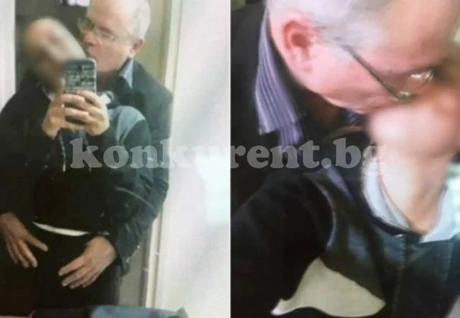 Възрастен кмет пуска език на малолетна на обществено място (СНИМКИ 18+)