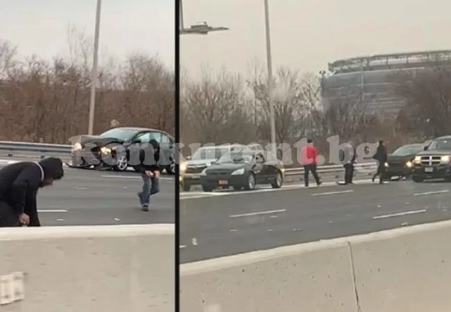 Инкасо автомобил разпиля пари на магистрала (ВИДЕО)