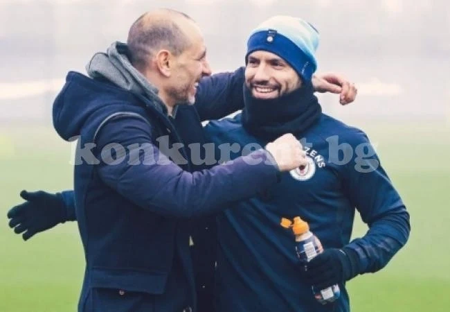 Мартин Петров се видя с Агуеро и компания на „Етихад“
