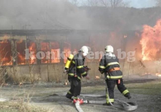 Пожар изпепели обор в Криводолско