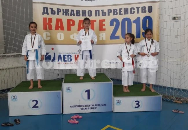 Сияна отчете Компас със злато и бронз