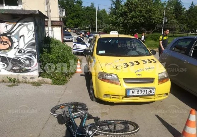 Такси блъсна дете на колело (СНИМКА)