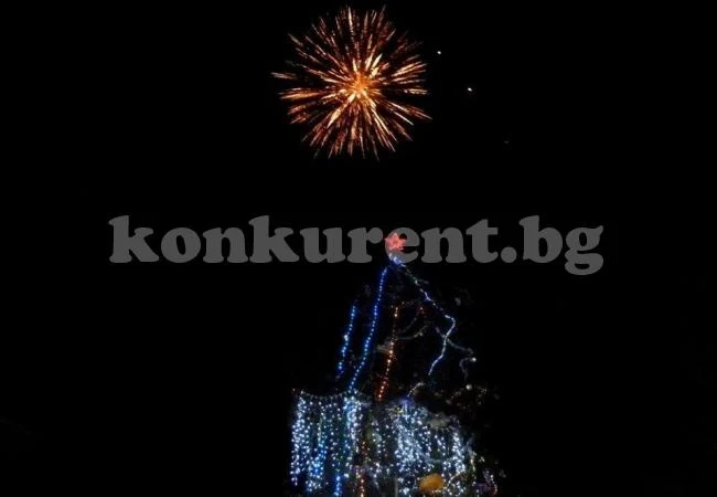 Красива коледна елха заблестя на площада в Борован