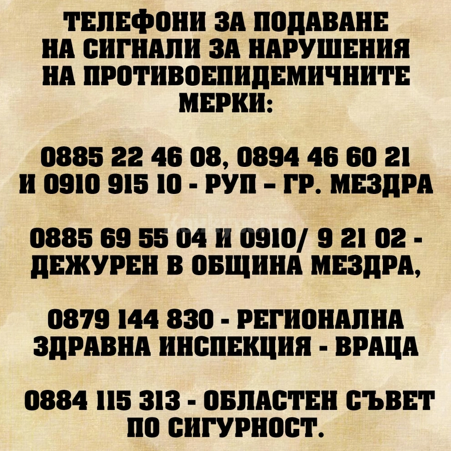 Ето къде можете да подавате сигнали за нерушения на противоепидемичните мерки