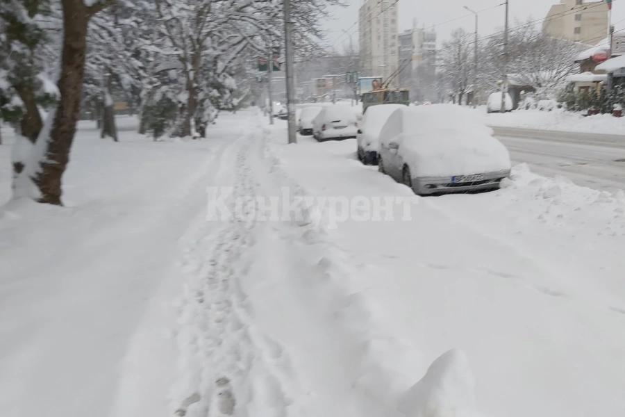 Пролетен сняг затрупа Враца СНИМКИ