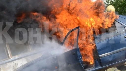 „Фолксваген Поло” изгоря като факла заради късо съединение