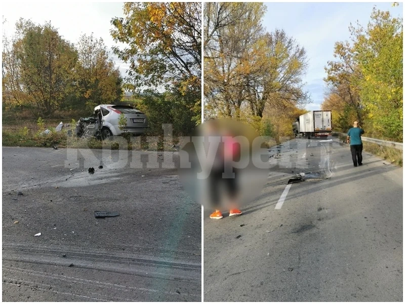 Кървава касапница с камион и лека кола, мъж и дете загинаха СНИМКИ
