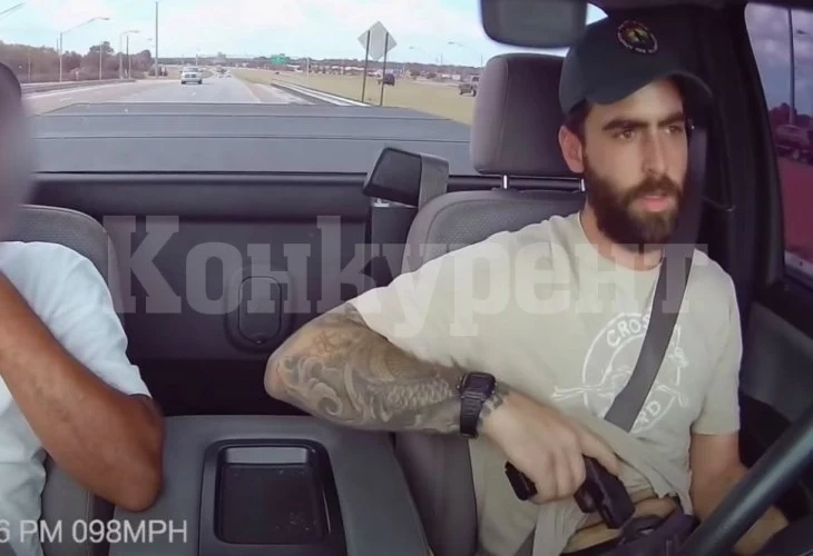 Свада: Шофьор стреля в друга кола през предното стъкло на пикапа си ВИДЕО