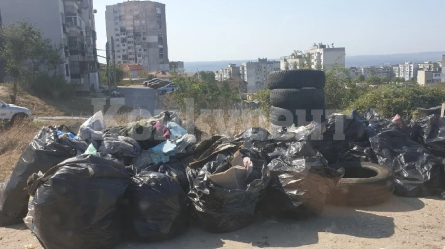 Заринаха с отпадъци терен зад блок в Монтана