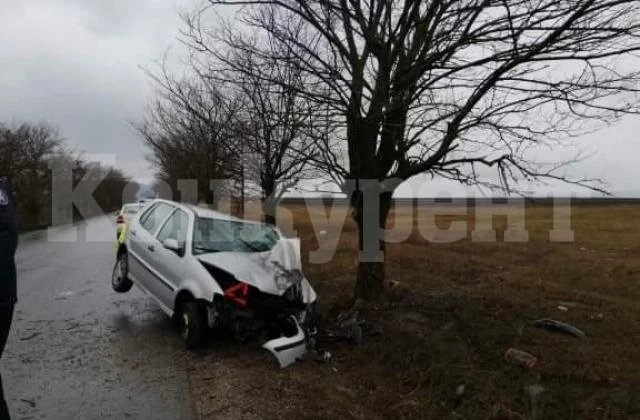 Мъж пострада, забил колата си в дърво