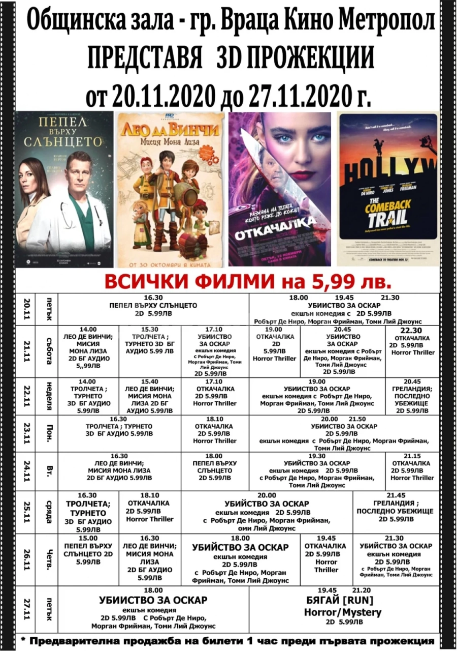 Промоционални цени в кино „Метропол“