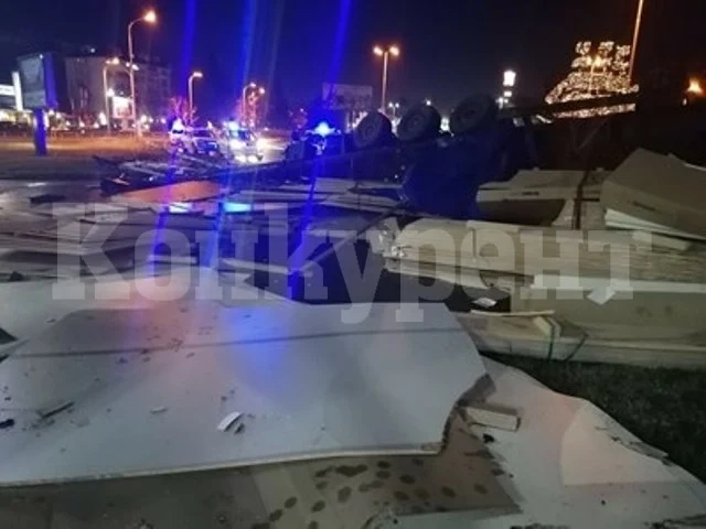 Искат постоянен арест за 18-годишния, откраднал и преобрънал тир в Бургас