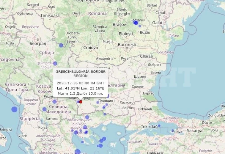 Земетресение разлюля Благоевградско в ранни зори СНИМКА