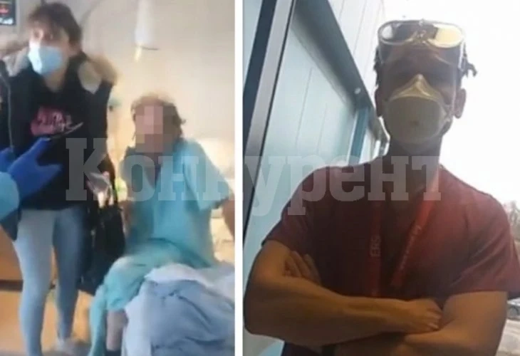 Бесен скандал! Роднини нахлуха в болница, за да измъкнат болен от К-19 ВИДЕО