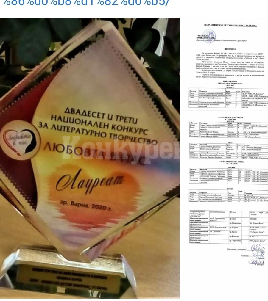 Ученици от СУ „Христо Ботев“ във Враца са лауреати на национален конкурс