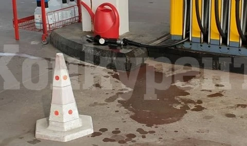 Пиян скъса маркуч на бензиноколонка