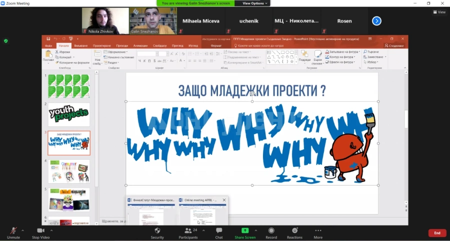 Проведоха онлайн среща за младежките инициативи „Създаваме заедно“