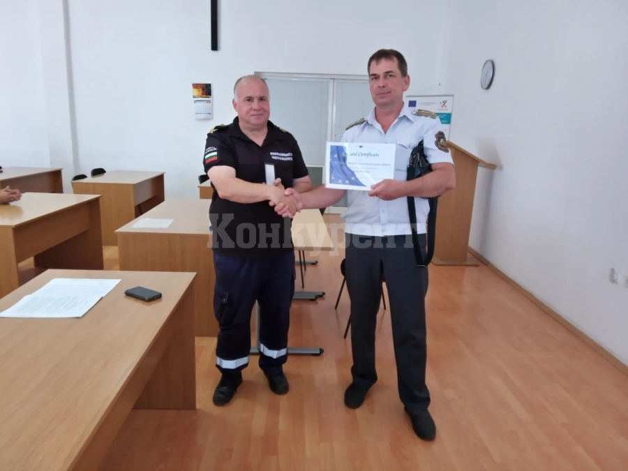 Пожарникар от Монтана получи почетен медал на Европейската комисия